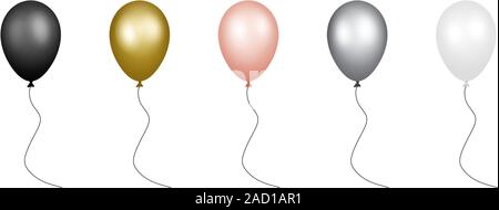 Ein farbenfrohes neues Jahr party Ballons Stock Vektor