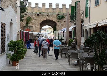 Markt in Alcudia, Mallorca Stockfoto