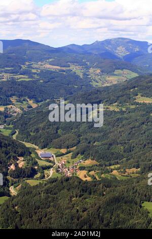 Landschaft bei Kleines Wiesental im Schwarzwald Stockfoto