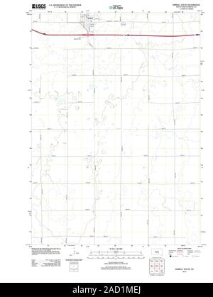 USGS TOPO Karte South Dakota SD Kimball Süd 20120625 TM Wiederherstellung Stockfoto