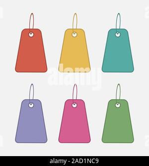 Set Weihnachten bunt Vintage Rabattkarten Stockfoto