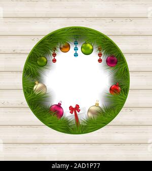 Weihnachten-Frame mit traditionellen Elementen und textfreiraum für Sie Stockfoto