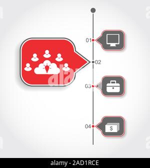 Minimale Infografiken Design, einsetzbar für Erfolg Unternehmen Stockfoto