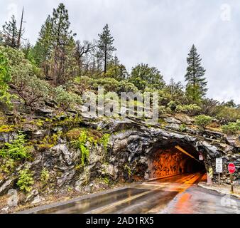 Das Wawona Tunnel im Yosemite National Park, Kalifornien Stockfoto