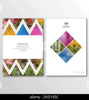 Faltblatt Broschüre Flyer Vorlage A4 Größe Design, jährlichen Bericht Buchgestaltung Stockfoto