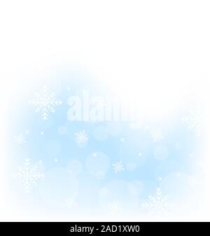 Weihnachten Winter Hintergrund mit Schneeflocken Stockfoto