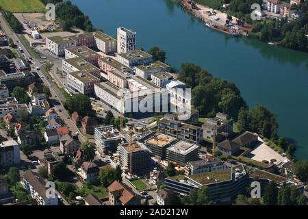 Neue Entwicklung für die Region Salmenpark am Rhein in Rheinfelden, Schweiz Stockfoto