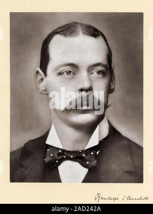 Herrn Randolph Henry Spencer Churchill, 1849 - 1895. Britische Staatsmann. Vater von Sir Winston Churchill. Stockfoto