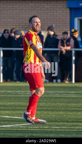 Glasgow, Schottland, Großbritannien. 30. November 2019: Der schottische Junioren 4. Runde Schale Riegel zwischen Rossvale Junioren F.C. und Auchinleck Talbot FC. Stockfoto