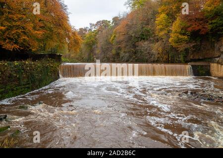 Cramond Wehr im Herbst Edinburgh Schottland Stockfoto