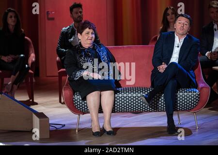 Matteo Renzi und Teresa Bellanova attendsa an Maurizio Costanzo Show Stockfoto