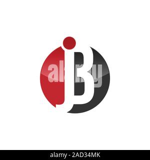 J&B erste Logo. Erste JB logo Vorlage vektor design. Minimalistische JB schreiben logo Vector Illustration Stock Vektor