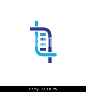 Abstrakte DNA-Symbol. Vektor Logo Design Stock Vektor