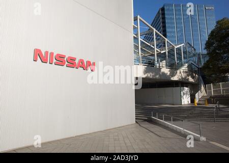 Yokohama, Japan. 3. Dezember, 2019. Nissan Logo an der Nissan Motor Co., Ltd. mit Hauptsitz in Kanagawa. Credit: Stanislav Kogiku/SOPA Images/ZUMA Draht/Alamy leben Nachrichten Stockfoto