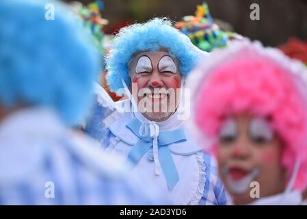 Teilnehmer an der 93. jährliche Thanksgiving Day Parade von Macy's anzusehen, New York, USA - 28. Nov. 2019 Stockfoto