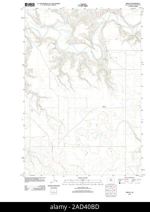 USGS TOPO Karte South Dakota SD Miscol 20120608 TM Wiederherstellung Stockfoto