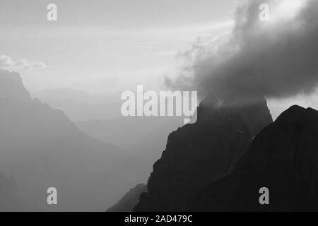 Sommerabend in den Schweizer Alpen, Blick vom Mount Titlis Stockfoto