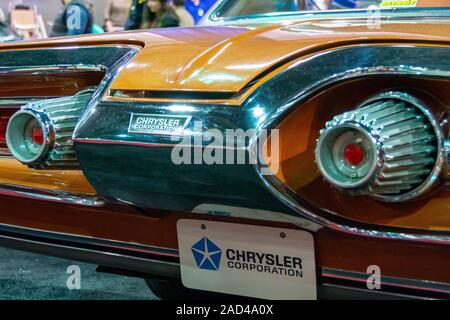 Rosemont, Illinois, Vereinigte Staaten - 23 November, 2019 - Chrysler Turbine Auto an das Muscle Car und Corvette Staatsangehörigen 2019 angezeigt. Stockfoto