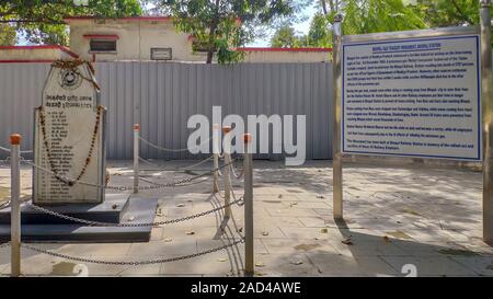 Union Carbide Disaster Indien Denkmal - Bhopal Bahnhof Stockfoto