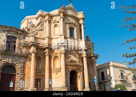 Die Chiesa di San Domenico in Noto, Weltkulturerbe, Sizilien Stockfoto