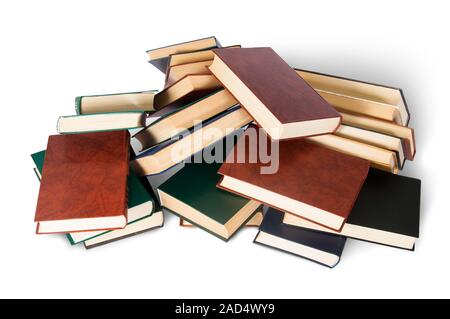 Auf einem Haufen alter Bücher Top view Blocklagerung Stockfoto