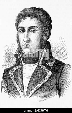 Charles Victoire Emmanuel Leclerc. Allgemein der Teilung der französischen Armee. Französischen revolutionären Kriege in Saint-Domingue. Geboren 1772, gestorben 1802. Antike illu Stockfoto