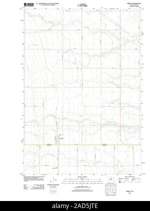 USGS TOPO Karte South Dakota SD Orient 20120625 TM Wiederherstellung Stockfoto