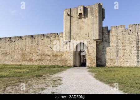 Die historische Festung in Aigues-Mortes, Südfrankreich. Stockfoto