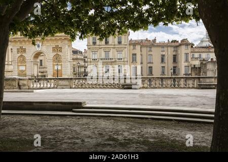 Historische Gebäude in Montpellier, Südfrankreich. Stockfoto