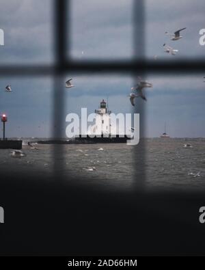 Lake Erie Leuchtturm von Cleveland, Ohio Stockfoto