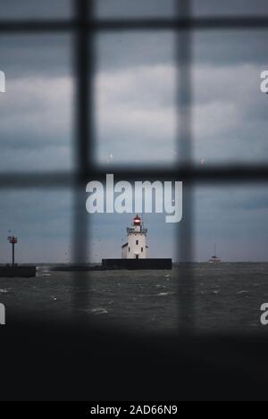 Lake Erie Leuchtturm von Cleveland, Ohio Stockfoto