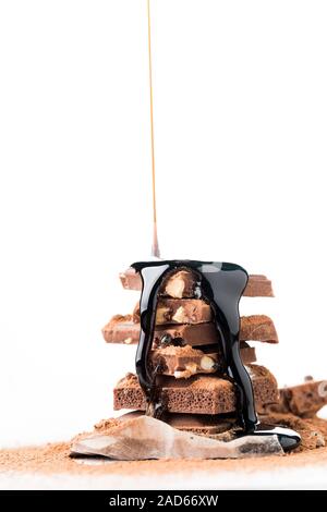 Porös, Schokolade mit Nüssen, Richtfest Stockfoto
