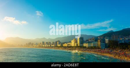 Ipanema Beach in Rio de Janeiro im Frühling, schöne Landschaft Stockfoto