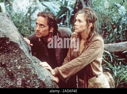 ROMANCING DEN STEIN 1984 Twentieth Century Fox Film mit Michael Douglas und Kathleen Turner Stockfoto