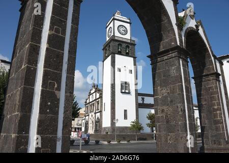 Kirche in Ponta Delgada Stockfoto