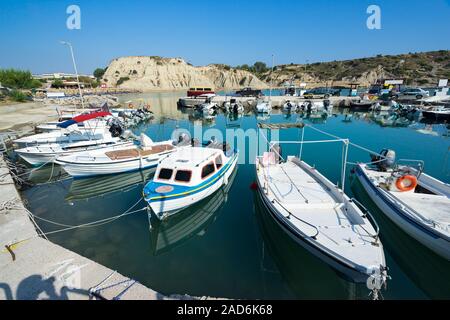 Hafen und Strand von Kolymbia auf der griechischen Insel Rhodos Griechenland Europa Stockfoto