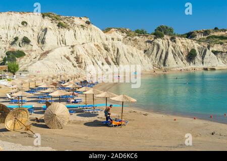 Strand von Kolymbia auf der griechischen Insel Rhodos Griechenland Europa Stockfoto