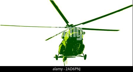 Russische Armee Mi-8 Hubschrauber. Vektor-Illustration. Stock Vektor