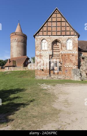 Die mittelalterliche Burg Stargard in Mecklenburg-Vorpommern, Deutschland Stockfoto