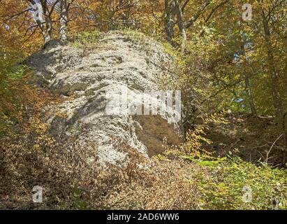 Auf den steilen Sandsteinfelsen slop aus Sipplingen am Bodensee Stockfoto