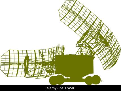 Silhouette Militär gericht. Vector Illustration. Stock Vektor