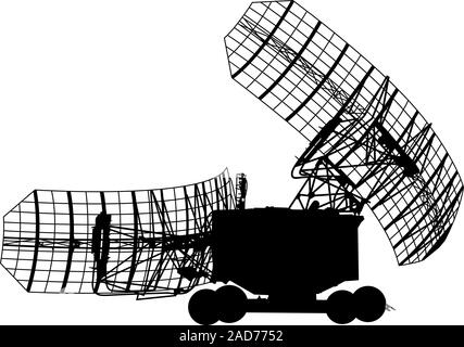 Silhouette Militär gericht. Vector Illustration. Stock Vektor