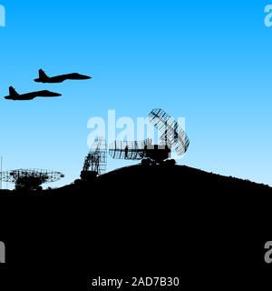 Silhouette Militär gericht. Vector Illustration. Stock Vektor