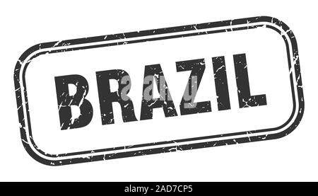 Brasilien Stempel. Brasilien schwarz Grunge isoliert anmelden Stock Vektor