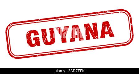 Guyana Stempel. Guyana rot Grunge isoliert anmelden Stock Vektor