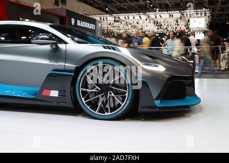 DUBAI, VAE - November 16: Der Bugatti Divo Sportwagen ist Auf der Dubai Motor Show 2019 Am 16. November 2019 Stockfoto