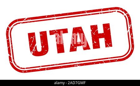 Utah Stempel. Utah rot Grunge isoliert anmelden Stock Vektor