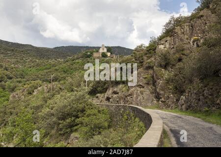 Das malerische Bergdorf Zinken in den Cevennen, Frankreich Stockfoto