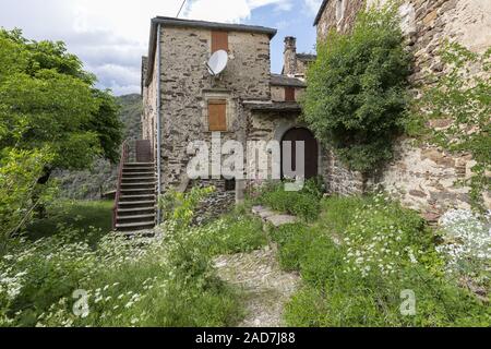 Haus im malerischen Bergdorf Zinken in den Cevennen, Frankreich Stockfoto