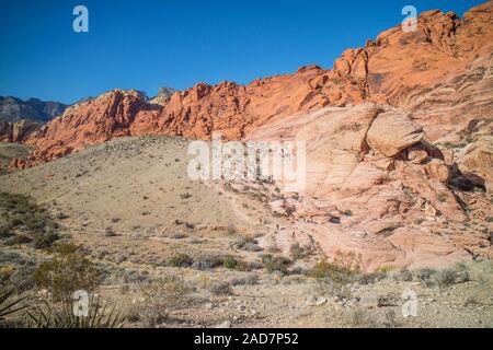 Calico rote Steine im Red Rock Canyon National Conservation Area, Nevada Stockfoto